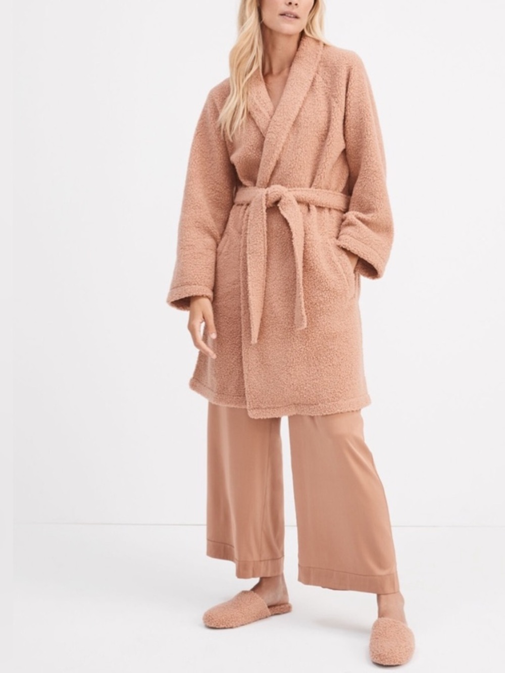 Haven Well‎ Within Talbots Clay Sherpa Robe Size Small NWT